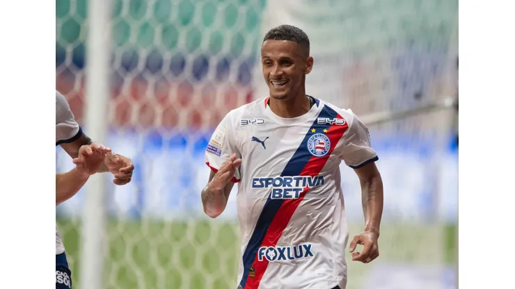 BA - SALVADOR - 09/05/2026 - BRASILEIRO A 2026, BAHIA X CRUZEIRO - Luciano Juba jogador do Bahia comemora seu gol durante partida contra o Cruzeiro no estadio Fonte Nova pelo campeonato Brasileiro A 2026. Foto: Jhony Pinho/AGIF