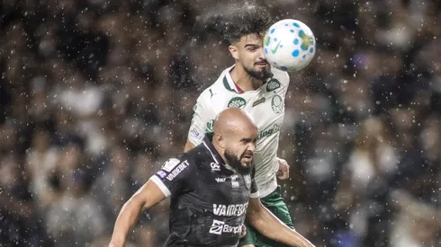 Flaco Lopez jogador do Palmeiras durante partida contra o Remo no estadio Mangueirao pelo campeonato Brasileiro A 2026. Foto: Marcos Junior/AGIF