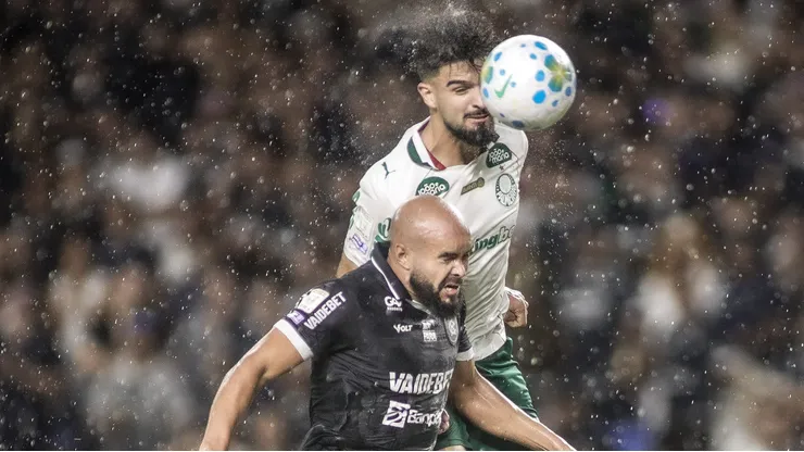 Flaco Lopez jogador do Palmeiras durante partida contra o Remo no estadio Mangueirao pelo campeonato Brasileiro A 2026. Foto: Marcos Junior/AGIF