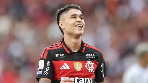 Luiz Araujo jogador do Flamengo durante partida contra o Vasco no estadio Maracana pelo campeonato Brasileiro A 2026. Foto: Thiago Ribeiro/AGIF