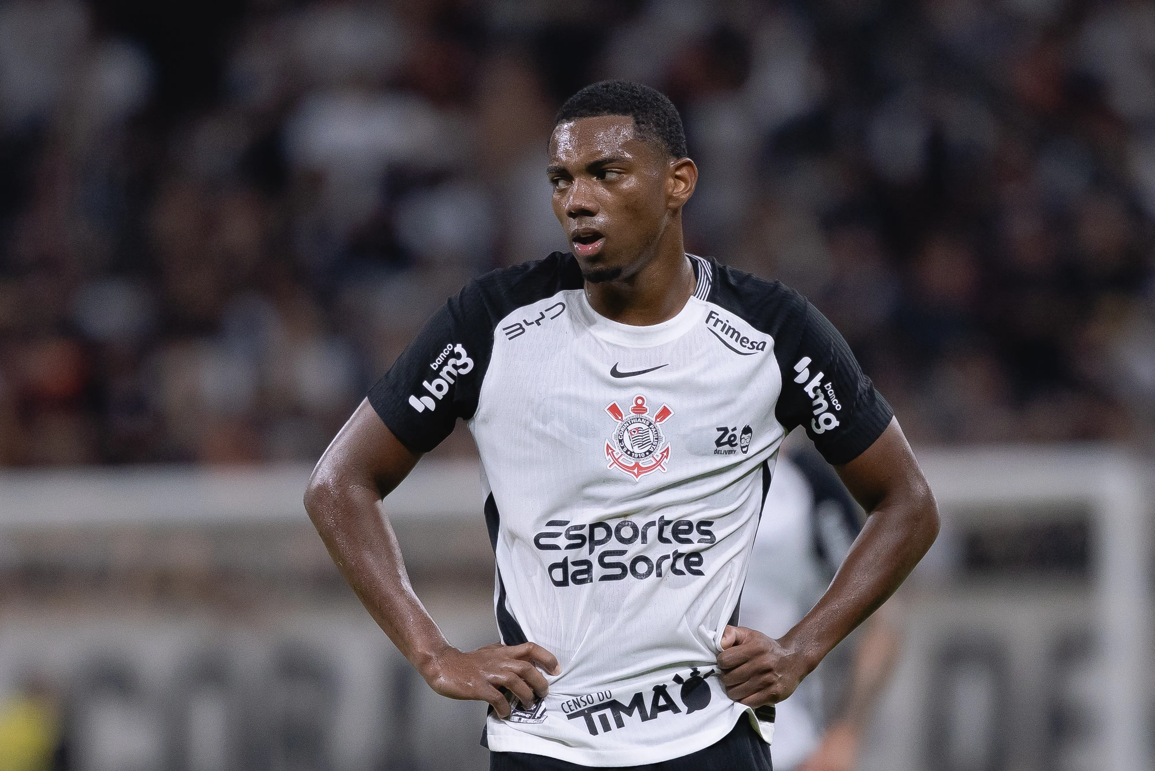 SP – SAO PAULO – 05/04/2026 – BRASILEIRO A 2026, CORINTHIANS X INTERNACIONAL – Andre jogador do Corinthians durante partida contra o Internacional no estadio Arena Corinthians pelo campeonato Brasileiro A 2026. Foto: Ettore Chiereguini/AGIF