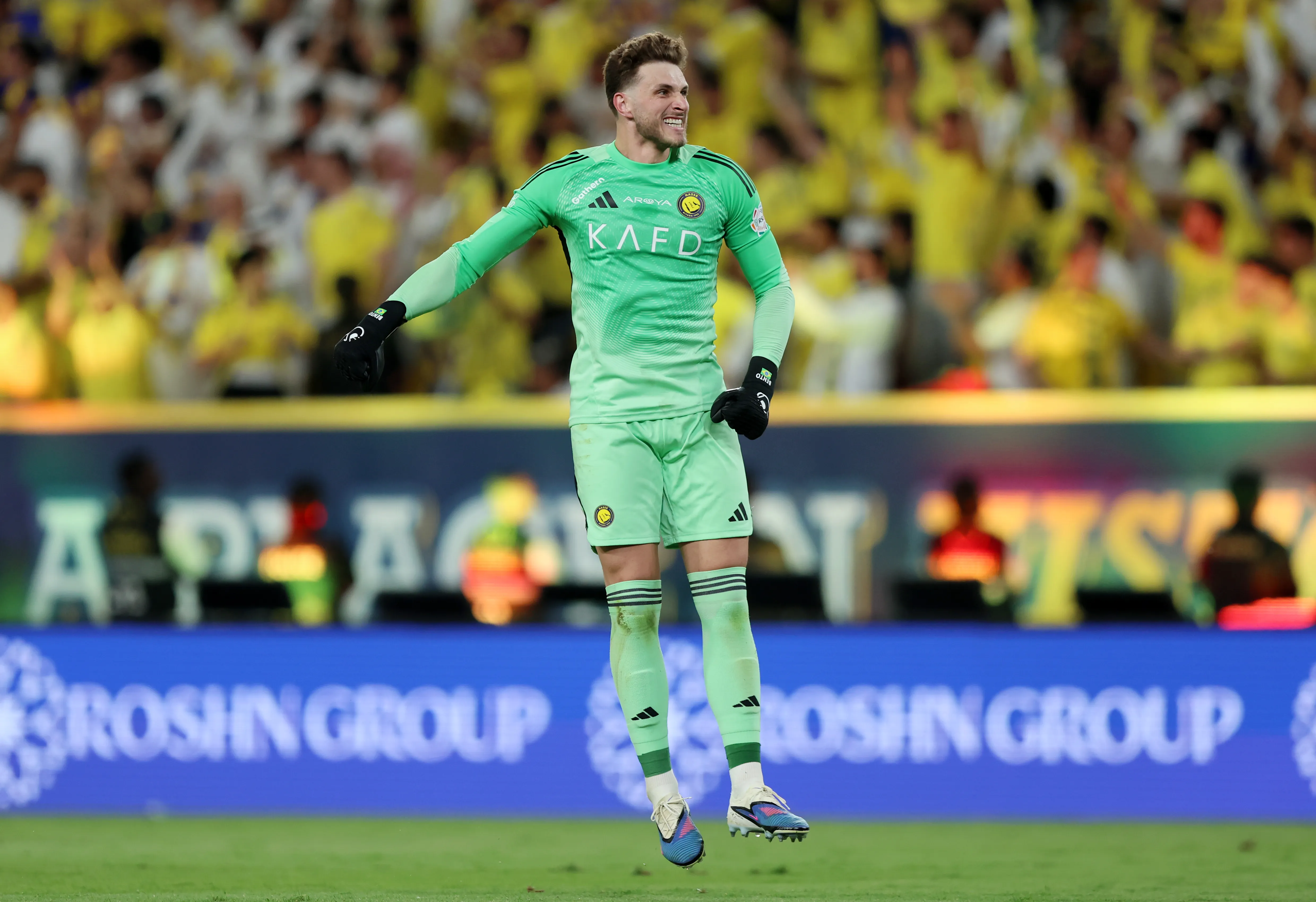 Bento do Al Nassr comemora gol do Al Nassr. Foto: Yasser Bakhsh/Getty Images