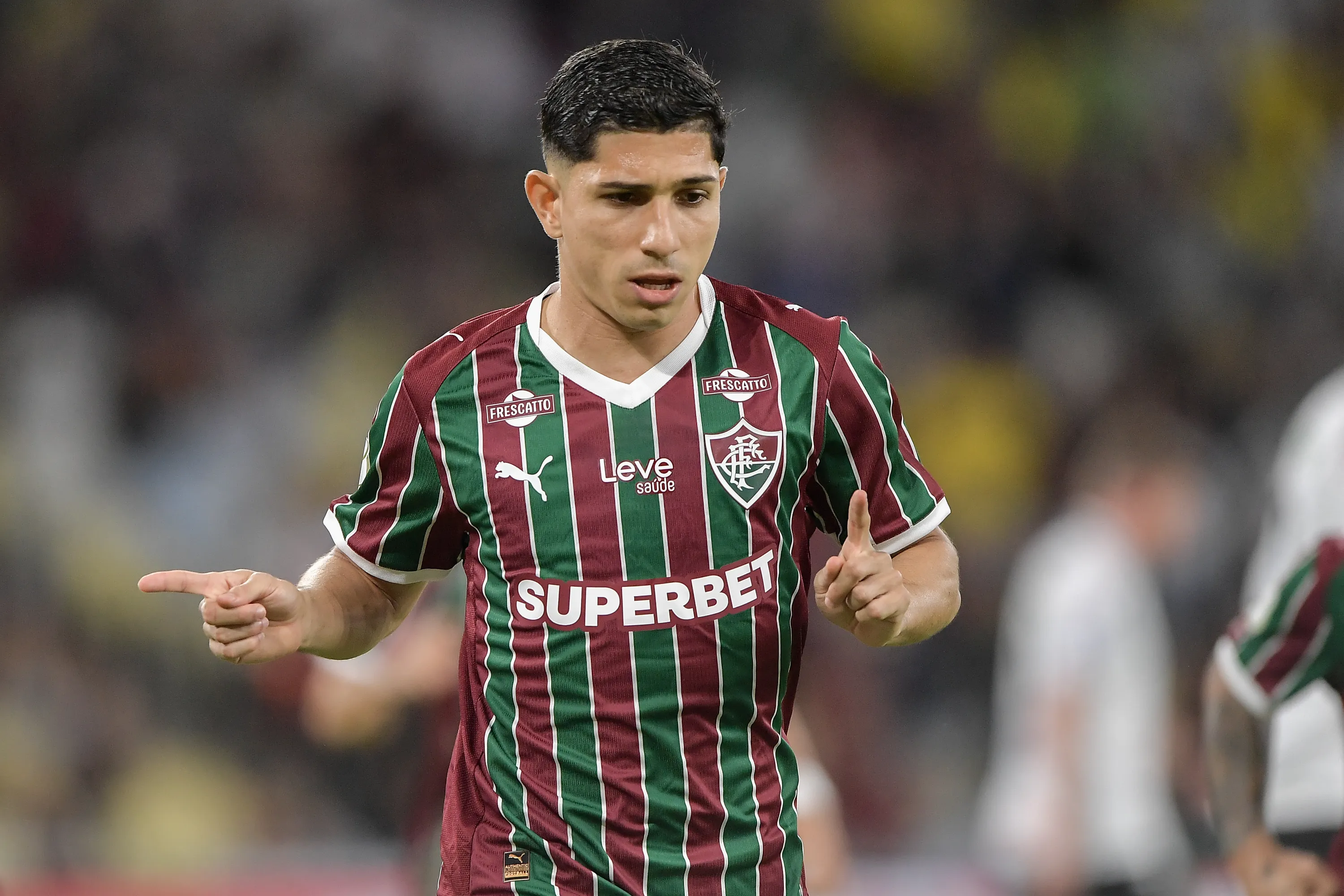 Savarino jogador do Fluminense comemora seu gol durante partida contra o Operario no estadio Maracana pelo campeonato Copa Do Brasil 2026. Foto: Thiago Ribeiro/AGIF