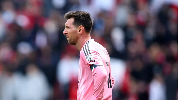 TORONTO, ONTARIO - MAY 09: Lionel Messi #10 of Inter Miami CF reacts during the MLS match between Toronto FC and Inter Miami CF at BMO Field on May 09, 2026 in Toronto, Ontario. (Photo by Vaughn Ridley/Getty Images)