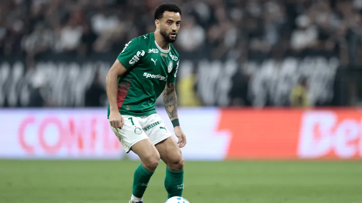 Felipe Anderson jogador do Palmeiras durante partida contra o Corinthians no estadio Arena Corinthians pelo campeonato Brasileiro A 2026.