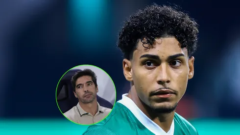 Luighi jogador do Palmeiras durante partida contra o Grêmio / Abel Ferreira técnico do Palmeiras durante partida contra o Corinthians (Imagem: Marcello Zambrana/AGIF/Ettore Chiereguini/AGIF)