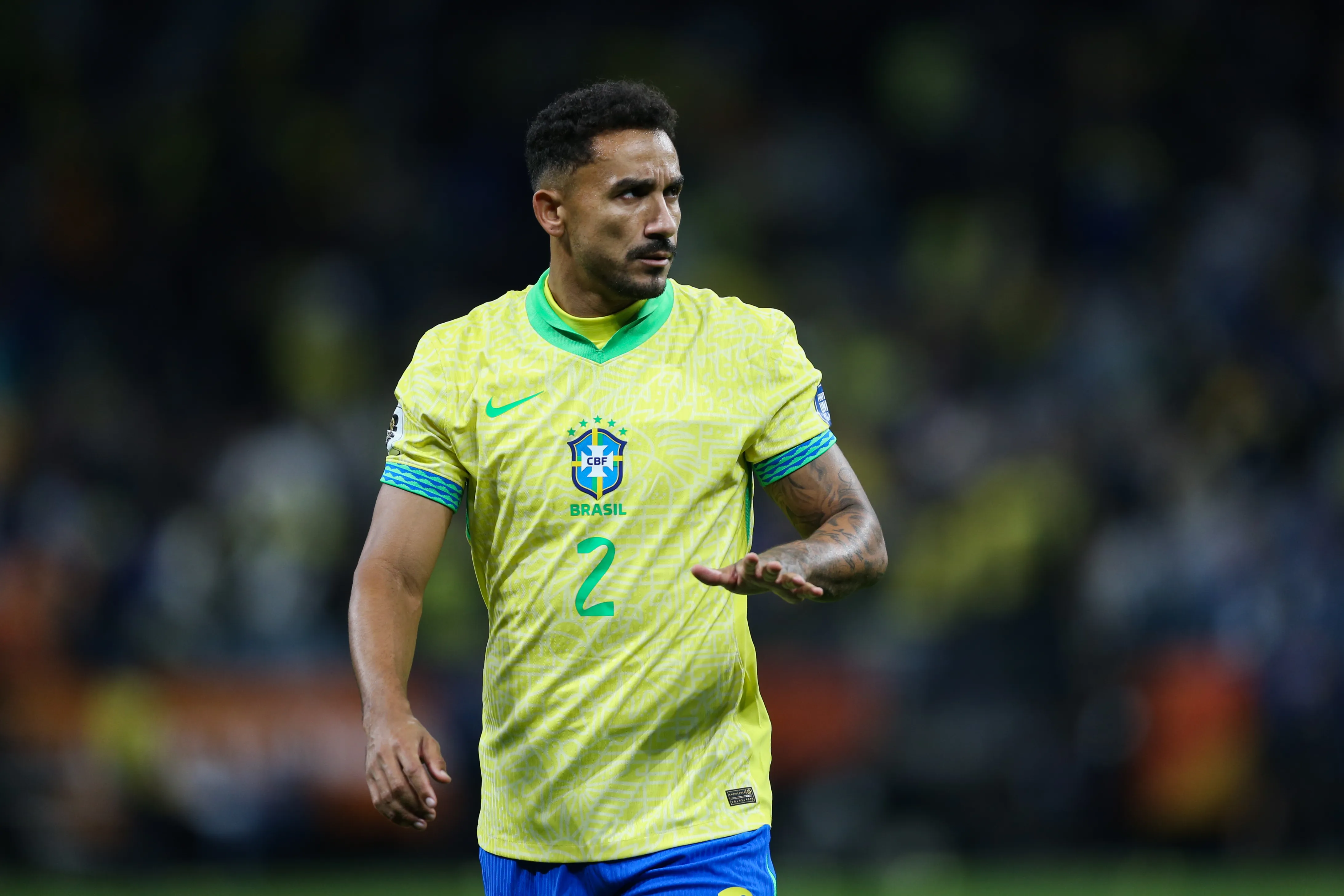 SP – SAO PAULO – 10/06/2025 – ELIMINATORIAS COPA DO MUNDO 2026, SELECAO BRASILEIRA X PARAGUAI – Danilo jogador da Selecao Brasileira durante a partida entre Brasil e Paraguai na Neo Quimica Arena em Sao Paulo (SP), pelas Eliminatorias da Copa do Mundo 2026. Foto: Marlon Costa/AGIF