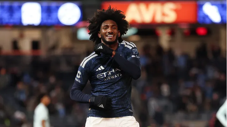 NEW YORK, NEW YORK - MARCH 14: Talles Magno #11 of New York City FC celebrates the team's third goal during second half of the MLS match against the Colorado Rapids at Yankee Stadium on March 14, 2026 in New York, New York. (Photo by Dustin Satloff/Getty Images)