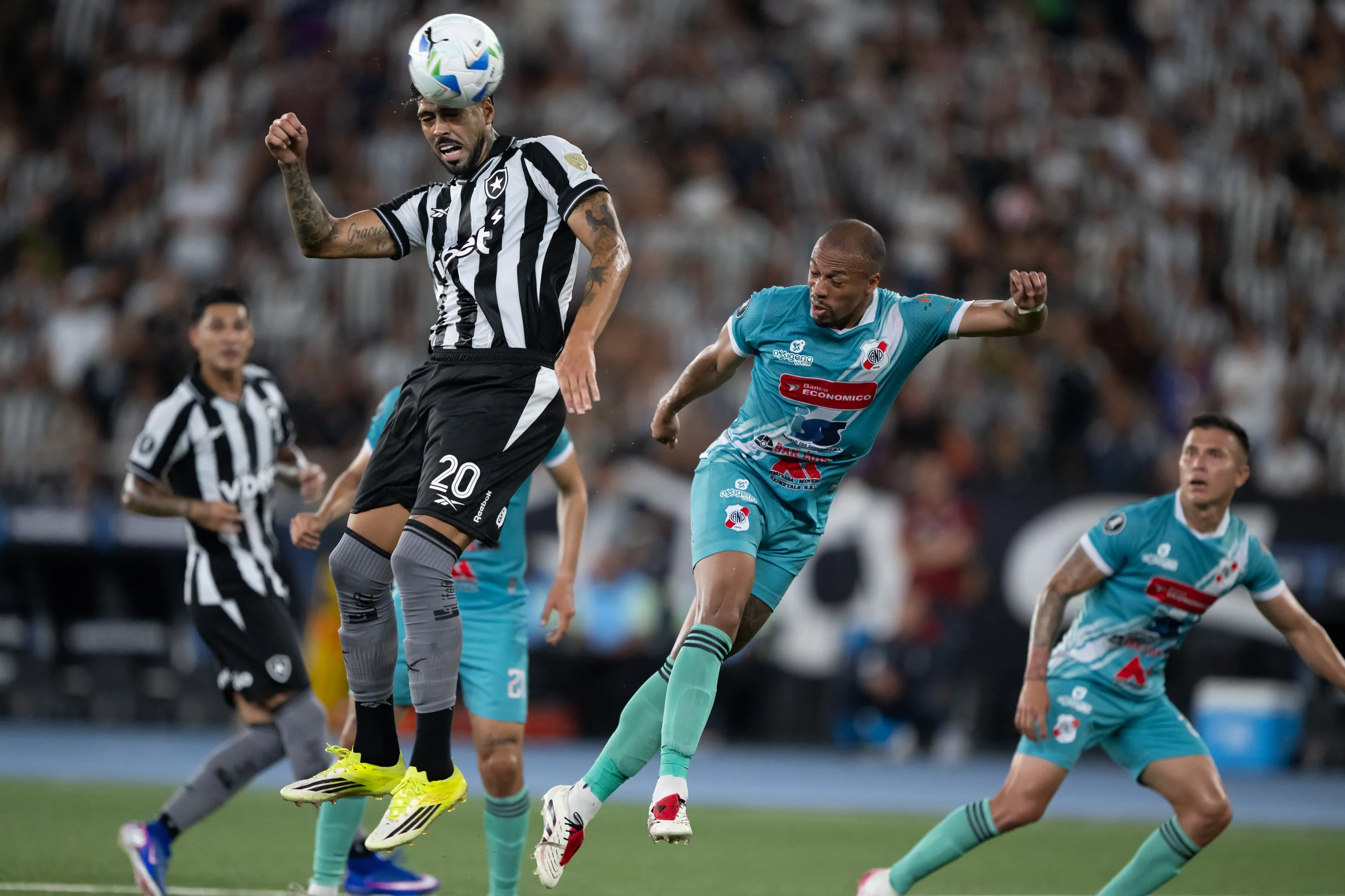 Barboza jogador do Botafogo durante partida contra o Nacional Potosi no estadio Engenhao pelo campeonato Copa Libertadores 2026. Foto: Jorge Rodrigues/AGIF