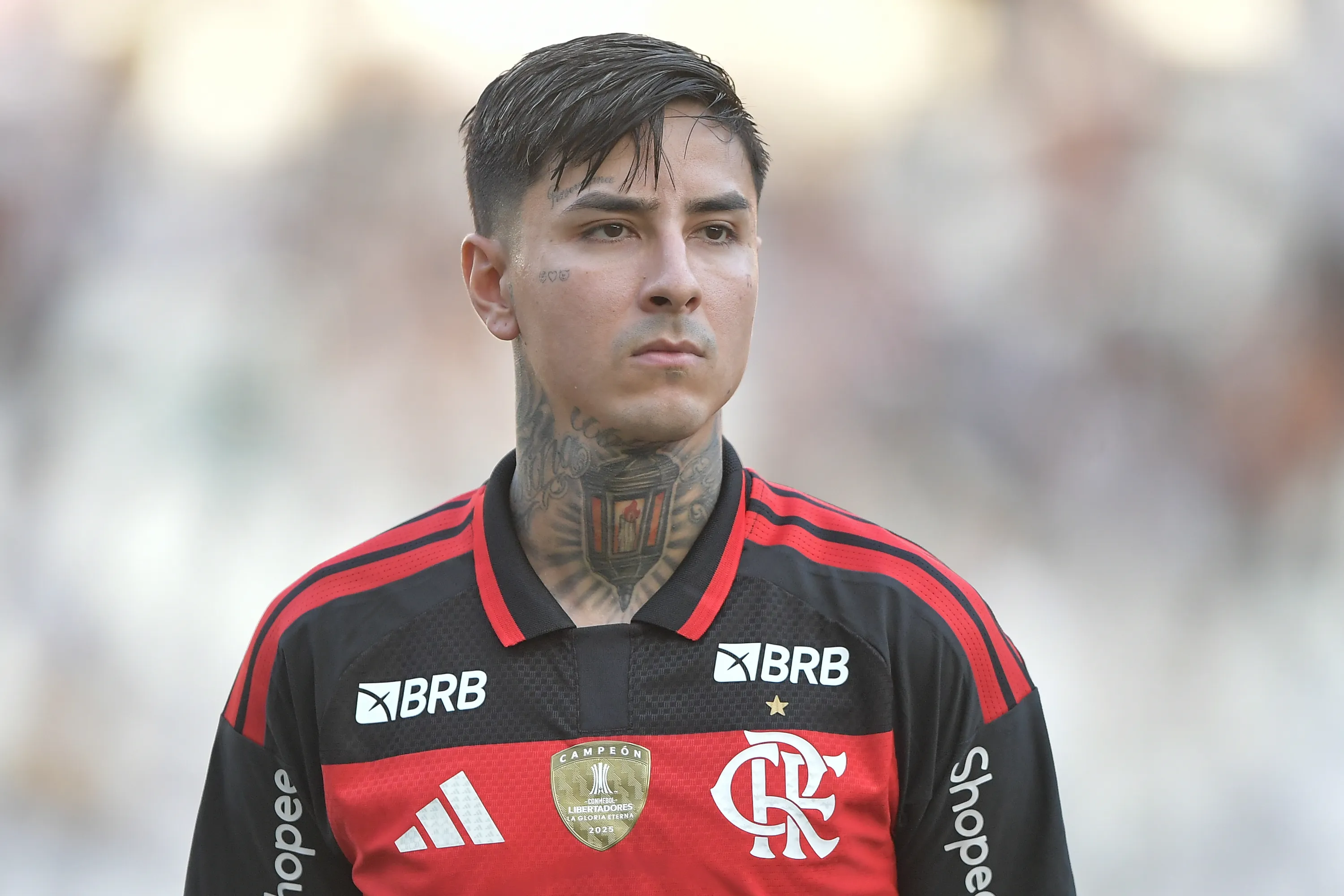 RJ – RIO DE JANEIRO – 15/02/2026 – CARIOCA 2026, BOTAFOGO X FLAMENGO – Pulgar jogador do Flamengo durante partida contra o Botafogo no estadio Engenhao pelo campeonato Carioca 2026. Foto: Thiago Ribeiro/AGIF