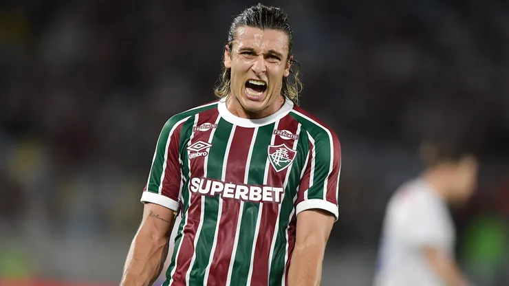 Agustin Canobbio jogador do Fluminense durante partida contra o Fortaleza no estadio Maracana pelo campeonato Brasileiro A 2025. Foto: Thiago Ribeiro/AGIF