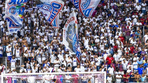 Torcida do Bahia no confronto contra o Cruzeiro no Brasileirão de 2026.