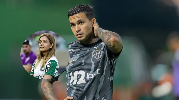 Dudu jogador do Atlético-MG durante partida contra o Chapecoense/Leila Pereira presidente do Palmeiras antes da partida contra o Corinthians (Imagem: Liamara Polli/AGIF/Fabio Giannelli/AGIF)