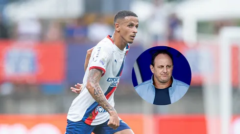 Luciano Juba jogador do Bahia durante aquecimento antes da partida contra o Barcelona/Rogério Ceni técnico do Bahia durante partida contra o São Paulo (Imagem: Marcello Zambrana/AGIF/Marcello Zambrana/AGIF)