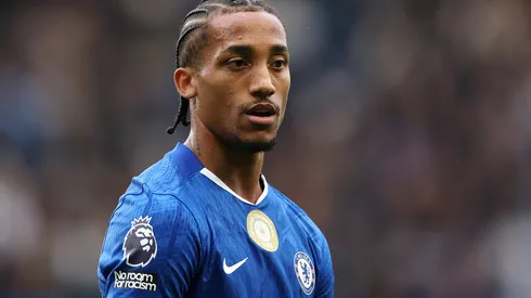 João Pedro, do Chelsea, durante a partida da Premier League entre Chelsea e Nottingham Forest, no Stamford Bridge, em 4 de maio de 2026, em Londres, Inglaterra. (Foto de Alex Pantling/Getty Images)