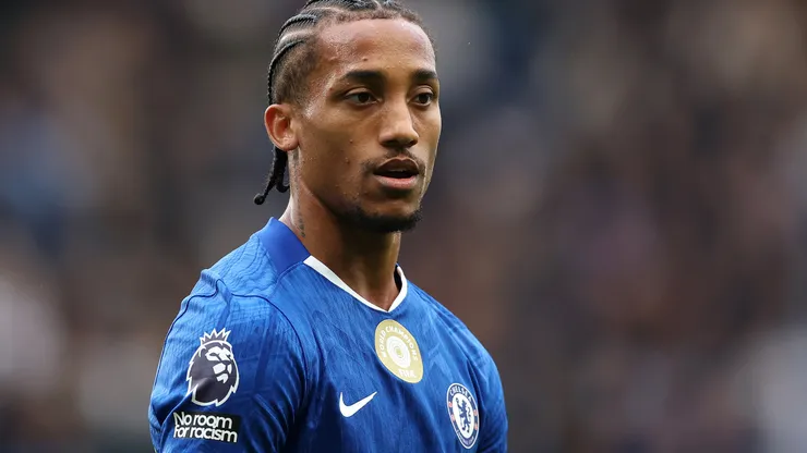 João Pedro, do Chelsea, durante a partida da Premier League entre Chelsea e Nottingham Forest, no Stamford Bridge, em 4 de maio de 2026, em Londres, Inglaterra. (Foto de Alex Pantling/Getty Images)