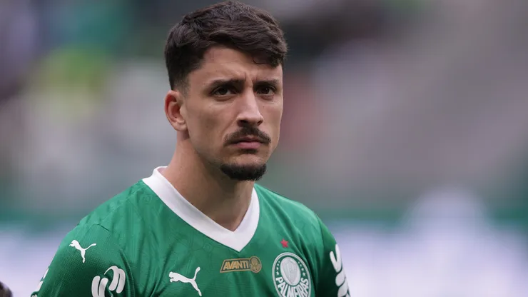 Piquerez jogador do Palmeiras durante partida contra o Ceara no estadio Arena Allianz Parque pelo campeonato Brasileiro A 2025.
