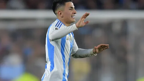 BUENOS AIRES, ARGENTINA - JUNE 10: Thiago Almada of Argentina celebrates after scoring the team's first goal during the FIFA World Cup 2026 South American Qualifier match between Argentina and Colombia at Estadio Más Monumental Antonio Vespucio Liberti on June 10, 2025 in Buenos Aires, Argentina. (Photo by Marcelo Endelli/Getty Images)