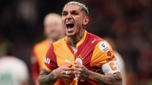 ISTANBUL, TURKEY - FEBRUARY 28: Lucas Torreira of Galatasaray celebrates after scoring his team's second goal during the Trendyol Süper Lig match between Galatasaray SK and Alanyaspor at Rams Park Stadium on February 28, 2026 in Istanbul, Turkey. (Photo by Ahmad Mora/Getty Images)