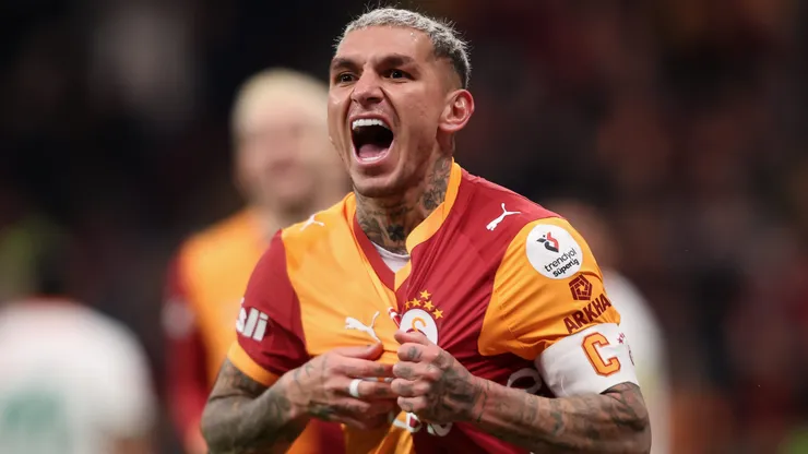 ISTANBUL, TURKEY - FEBRUARY 28: Lucas Torreira of Galatasaray celebrates after scoring his team's second goal during the Trendyol Süper Lig match between Galatasaray SK and Alanyaspor at Rams Park Stadium on February 28, 2026 in Istanbul, Turkey. (Photo by Ahmad Mora/Getty Images)