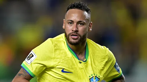 Neymar, do Brasil, comemora após marcar o quarto gol de sua equipe durante a partida das Eliminatórias da Copa do Mundo da FIFA 2026 entre Brasil e Bolívia, no Estádio Mangueirao, em Belém, Brasil, em 8 de setembro de 2023. (Foto de Pedro Vilela/Getty Images)