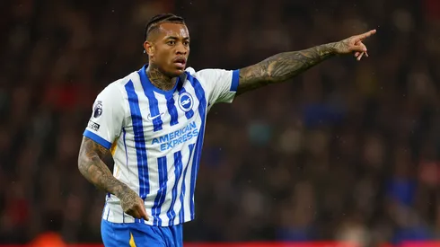 BOURNEMOUTH, ENGLAND - NOVEMBER 23: Igor Julio of Brighton gestures during the Premier League match between AFC Bournemouth and Brighton & Hove Albion FC at Vitality Stadium on November 23, 2024 in Bournemouth, England. (Photo by Dan Istitene/Getty Images)
