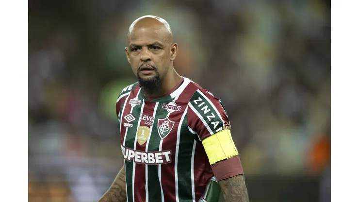 RJ - RIO DE JANEIRO - 22/05/2024 - COPA DO BRASIL 2024, FLUMINENSE X SAMPAIO CORREA - Felipe Melo jogador do Fluminense durante partida contra o Sampaio Correa no estadio Maracana pelo campeonato Copa Do Brasil 2024. Foto: Jorge Rodrigues/AGIF
