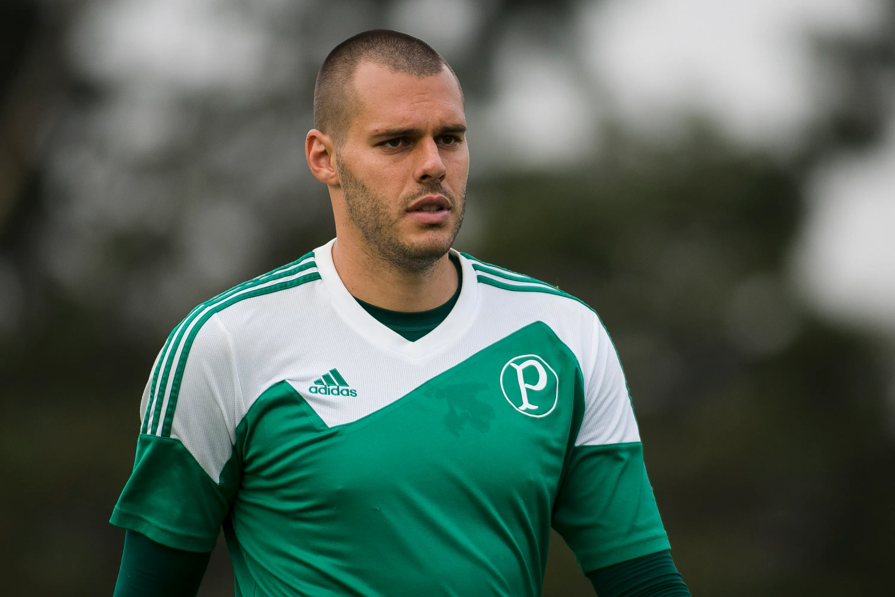 SAO PAULO – SP – 15/09/2014 – TREINO DO PALMEIRAS – Goleiro Deola durante treino do Palmeiras no CT Academia de Futebol – Barra Funda. Foto: Daniel Vorley/AGIF.