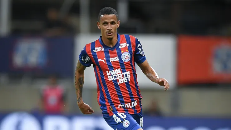 Luciano Juba jogador do Bahia durante partida contra o Sport no estádio Fonte Nova pelo campeonato Brasileiro A 2025. Foto: Jhony Pinho/AGIF
