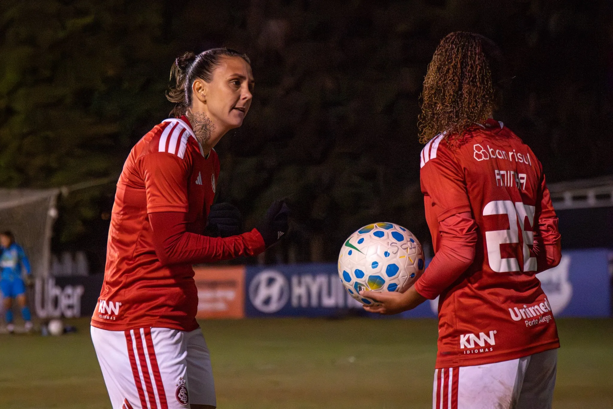 Jogadoras do Internacional durante jogo do Brasileirão Feminino – Foto: Redes Sociais/Internacional