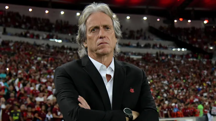 Jorge Jesus tecnico do Flamengo durante partida contra o Internacional no estadio Maracana pelo campeonato Brasileiro A 2019. Foto: Thiago Ribeiro/AGIF