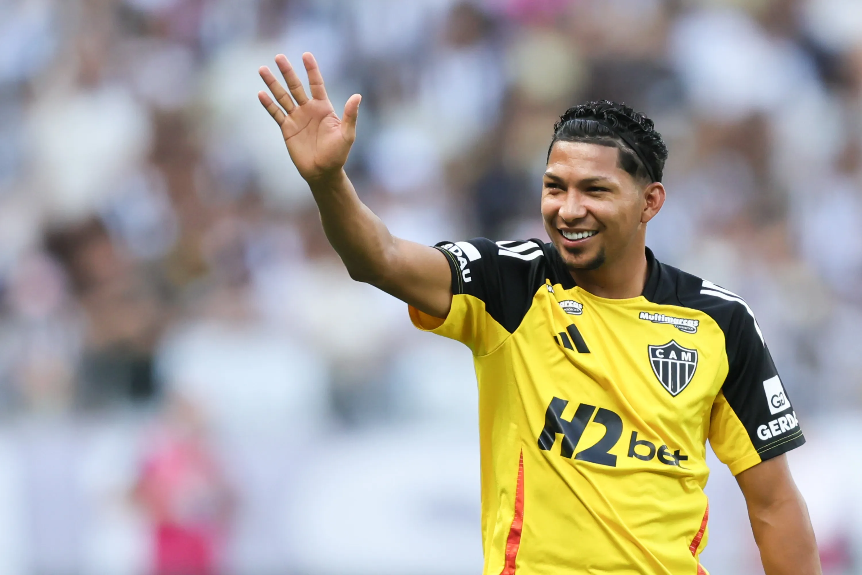MG – BELO HORIZONTE – 15/02/2025 – MINEIRO 2025, ATLETICO-MG X TOMBENSE – Rony jogador do Atletico-MG durante aquecimento antes da partida contra o Tombense no estadio Mineirao pelo campeonato Mineiro 2025. Foto: Gilson Lobo/AGIF