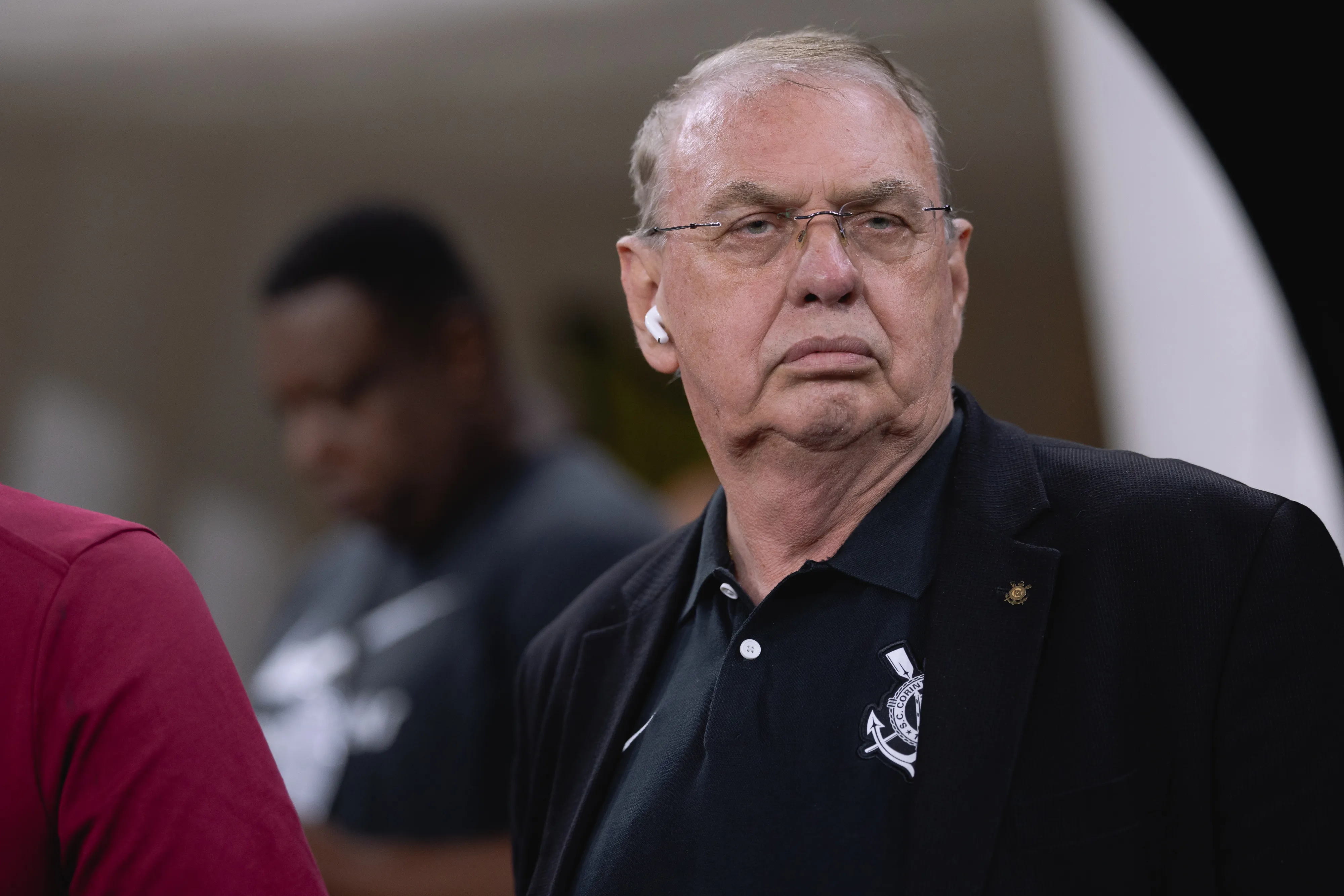 SP – SAO PAULO – 05/04/2026 – BRASILEIRO A 2026, CORINTHIANS X INTERNACIONAL – Osmar Stabile presidente do Corinthians durante partida contra o Internacional no estadio Arena Corinthians pelo campeonato Brasileiro A 2026. Foto: Ettore Chiereguini/AGIF