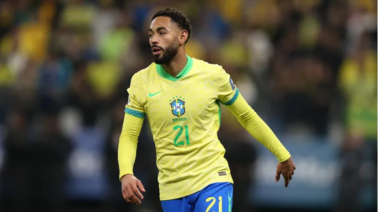 Matheus Cunha jogador da Selecao Brasileira durante a partida entre Brasil e Paraguai na Neo Quimica Arena em Sao Paulo (SP), pelas Eliminatorias da Copa do Mundo 2026. Foto: Marlon Costa/AGIF