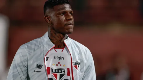 SP - SAO PAULO - 12/03/2026 - BRASILEIRO A 2025, SAO PAULO X CHAPECOENSE - Arboleda jogador do Sao Paulo durante partida contra o Chapecoense no estadio Caninde pelo campeonato Brasileiro A 2025. Foto: Marcello Zambrana/AGIF