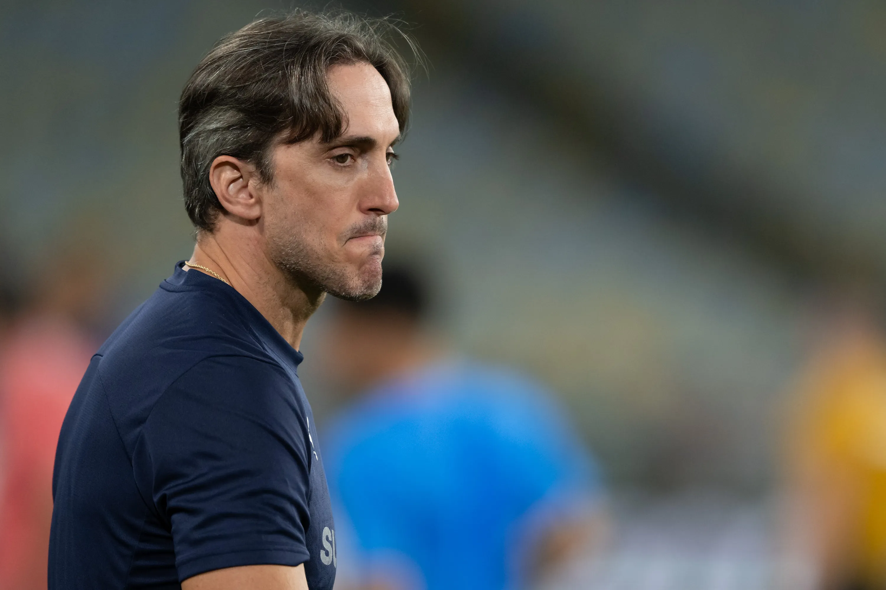Luis Zubeldia tecnico do Fluminense durante partida contra o Sao Paulo no estadio Maracana pelo campeonato Brasileiro A 2026. Foto: Jorge Rodrigues/AGIF