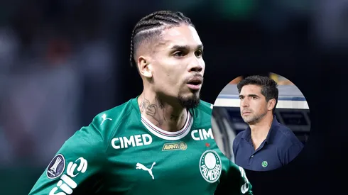 Paulinho jogador do Palmeiras durante partida contra o Cerro Porteño/Abel Ferreira técnico do Palmeiras durante partida contra o Flamengo (Imagem: Marcello Zambrana/AGIF/Thiago Ribeiro/AGIF)