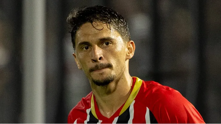 PABLO MAIA jogador do Sao Paulo durante partida contra o Bragantino no estadio Cicero De Souza Marques pelo campeonato Paulista 2026. Foto: Joisel Amaral/AGIF