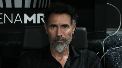Eduardo Domínguez técnico do Atlético-MG durante partida contra o Mirassol no estádio Arena MRV pelo campeonato Brasileiro A 2026. Foto: Gilson Lobo/AGIF
