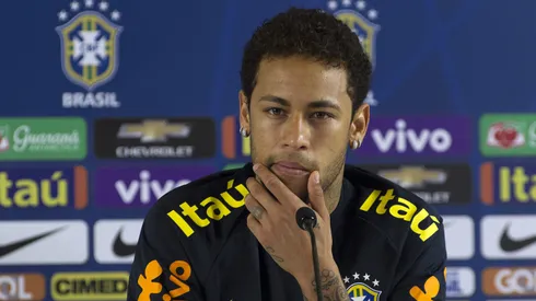 Tecnico Tite e capitao Neymar durante Coletiva de Imprensa da Selecao Brasileira na Arena Corinthians