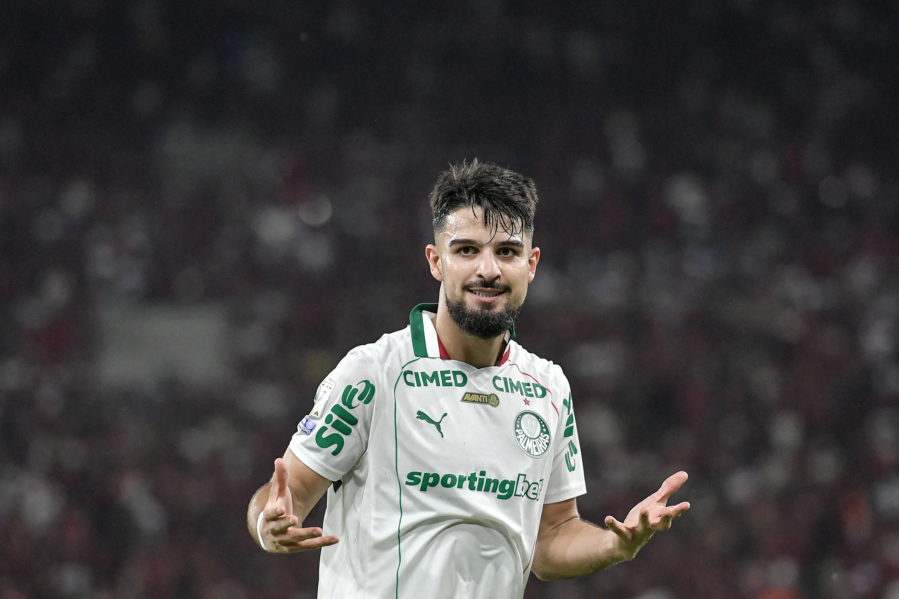 RJ – RIO DE JANEIRO – 23/05/2026 – BRASILEIRO A 2026, FLAMENGO X PALMEIRAS – Flaco Lopez jogador do Palmeiras durante partida contra o Flamengo no estadio Maracana pelo campeonato Brasileiro A 2026. Foto: Thiago Ribeiro/AGIF