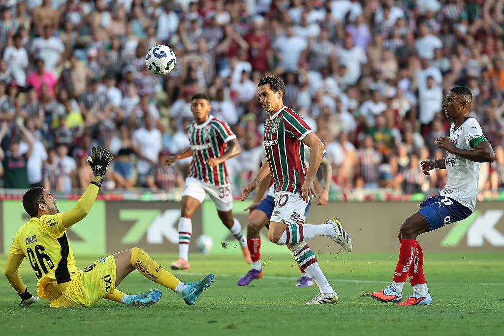 Paulo Henrique Ganso of Fluminense scores the first goal of his team during the match between Fluminense and Bahia as part of Brasileirao 2025 at Maracana Stadium on December 7, 2025 in Rio de Janeiro, Brazil. (Photo by Wagner Meier/Getty Images)