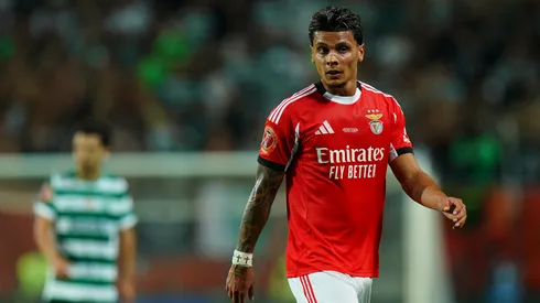 New signing Richard Rios of SL Benfica during the Portuguese Super Cup match between Sporting CP and SL Benfica at Estadio Algarve on July 31, 2025 in Faro, Portugal. (Photo by Gualter Fatia/Getty Images)