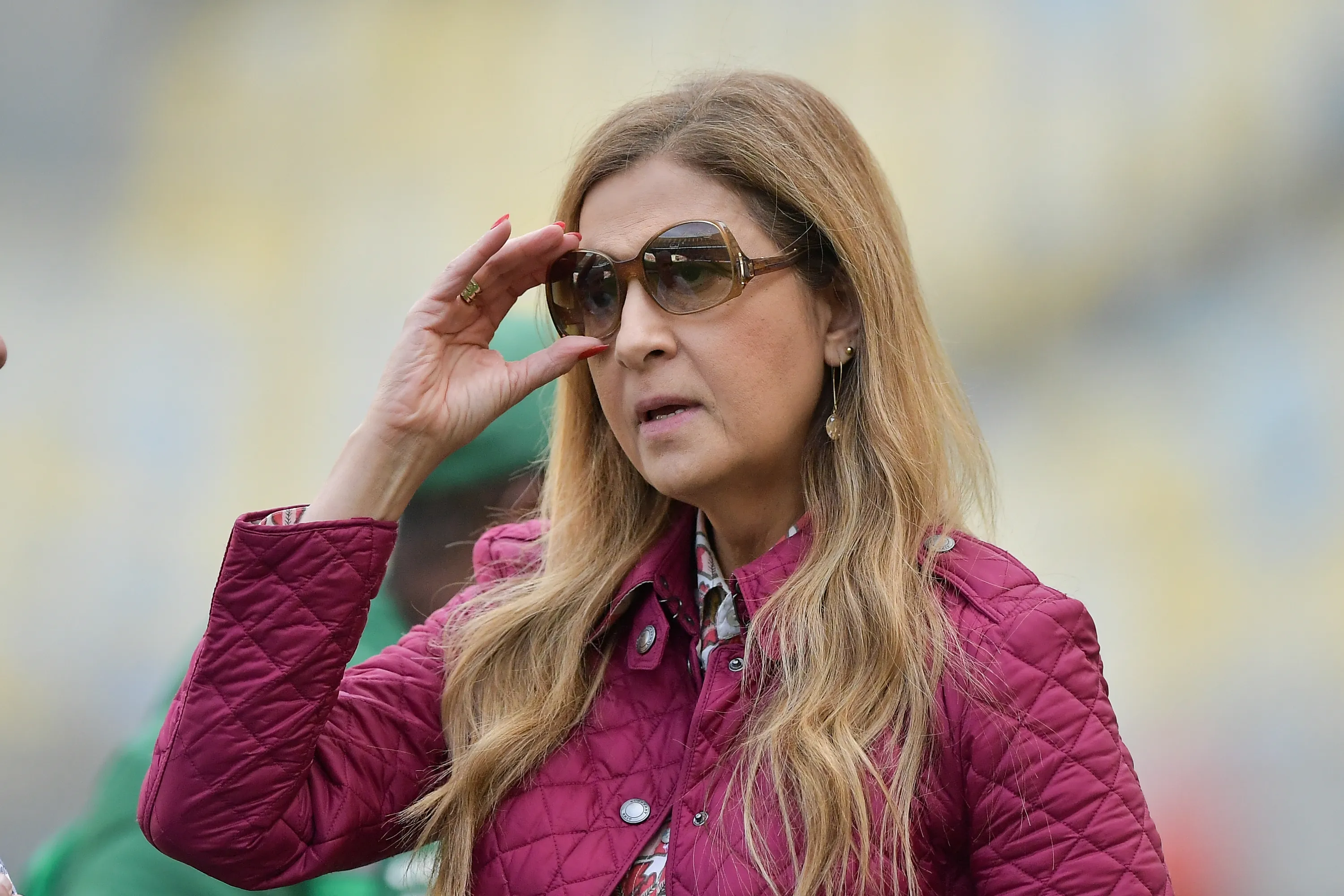 SP – RIO DE JANEIRO – 11/08/2024 – BRASILEIRO A 2024, FLAMENGO X PALMEIRAS – Leila Pereira Presidente do Palmeiras durante partida contra o Flamengo no estadio Maracana pelo campeonato Brasileiro A 2024. Foto: Thiago Ribeiro/AGIF