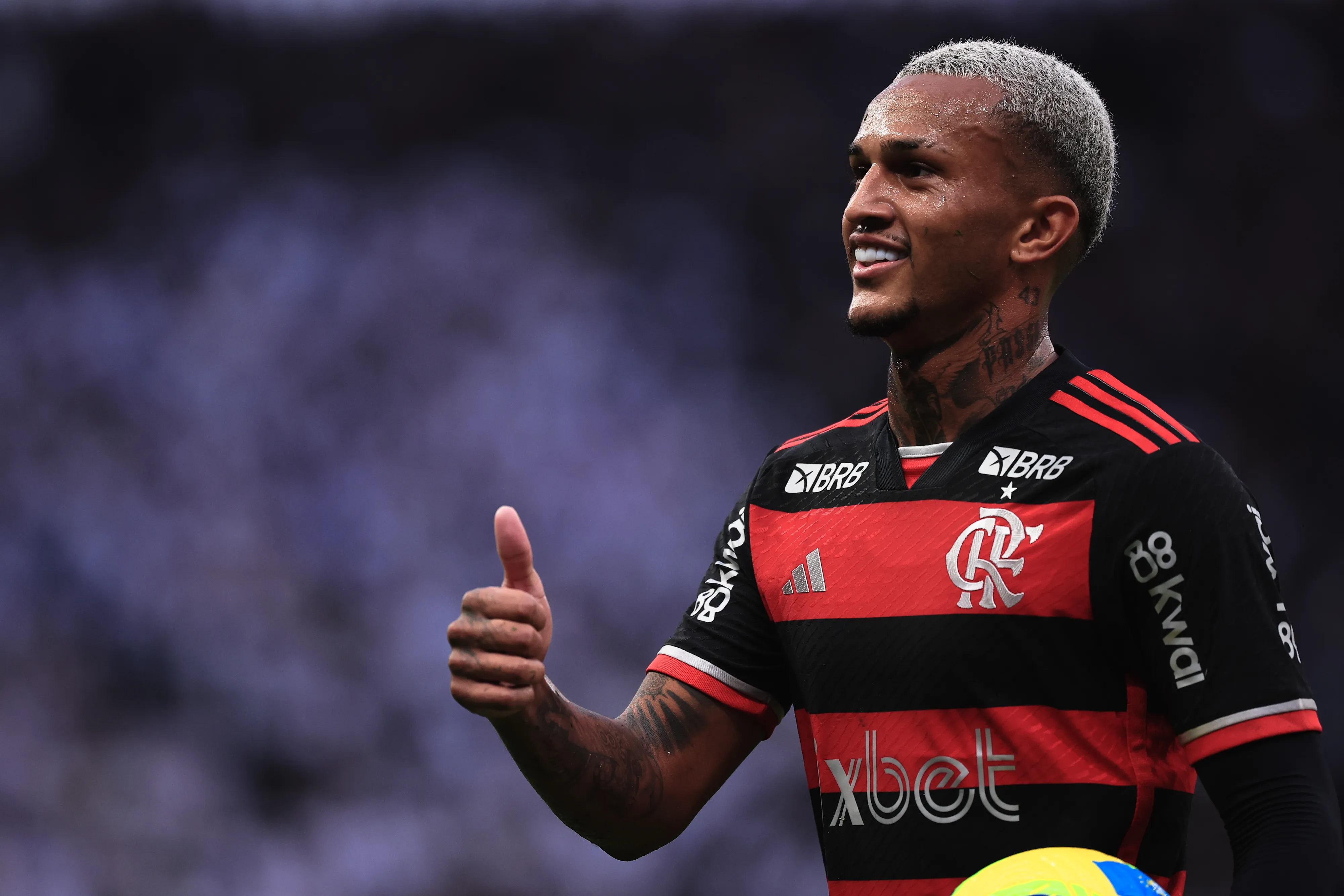Wesley ex-jogador do Flamengo durante partida contra o Corinthians no estadio Arena Corinthians pelo campeonato Copa Do Brasil 2024. Foto: Ettore Chiereguini/AGIF
