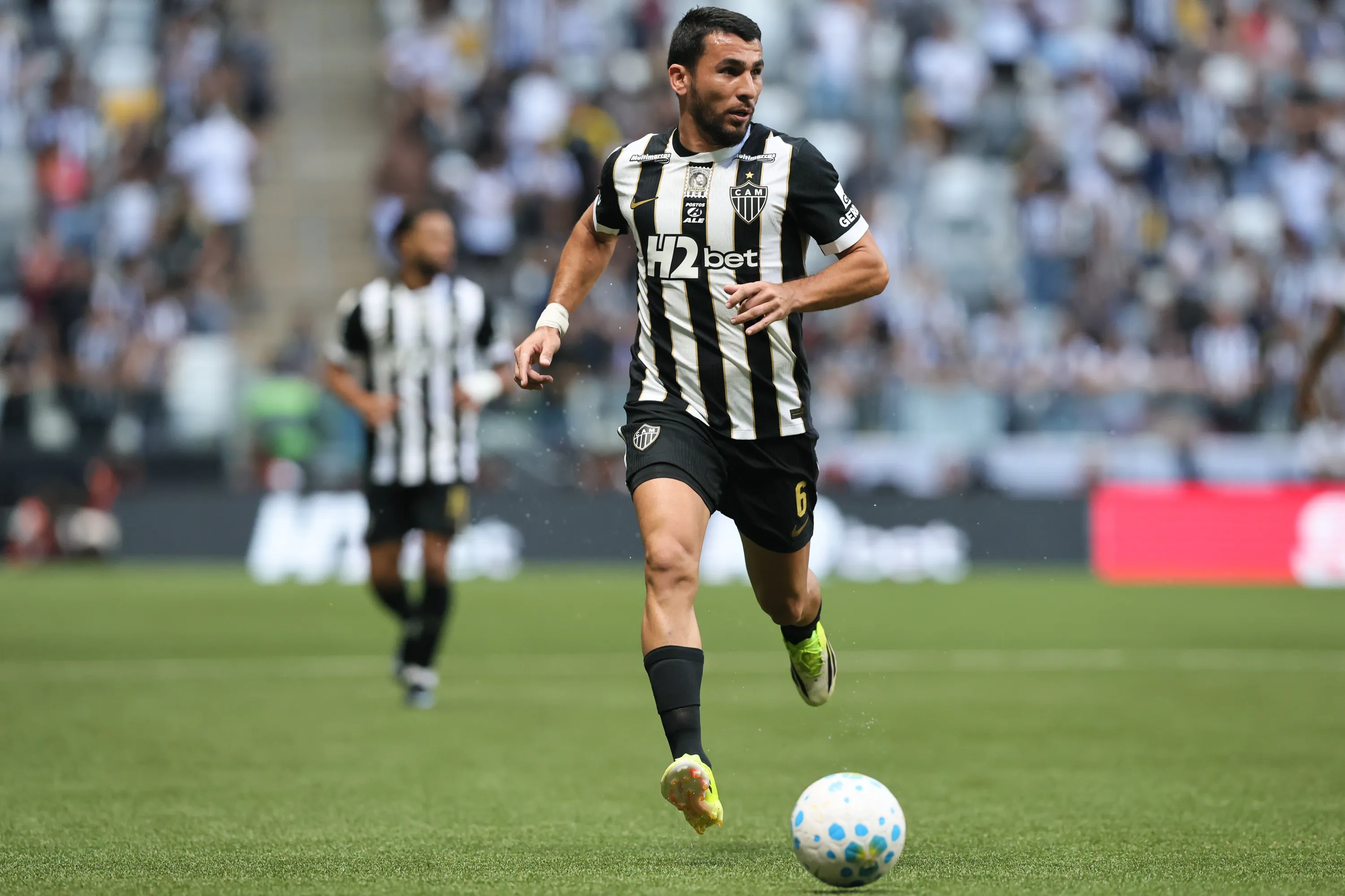 MG – BELO HORIZONTE – 10/05/2026 – BRASILEIRO A 2026, ATLETICO-MG X BOTAFOGO – Junior Alonso jogador do Atletico-MG durante partida contra o Botafogo no estadio Arena MRV pelo campeonato Brasileiro A 2026. Foto: Gilson Lobo/AGIF