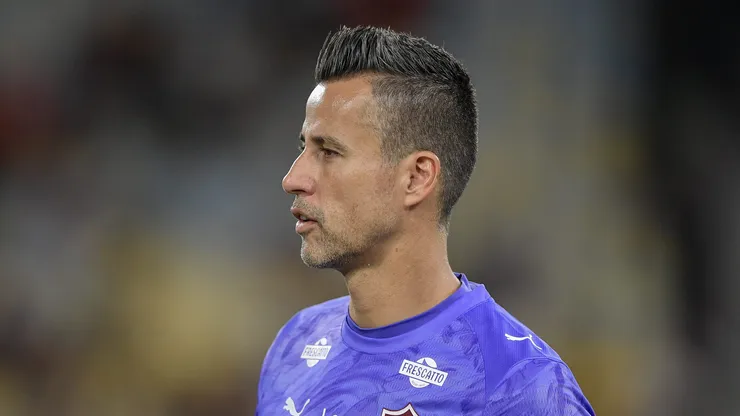 Fabio goleiro do Fluminense durante partida contra o Atletico-MG no estadio Maracana pelo campeonato Brasileiro A 2026.