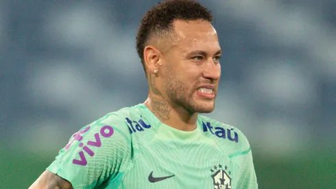 Neymar Jr. jogador da Seleção Brasileira durante treino no estádio Arena Pantanal. Foto: Gil Gomes/AGIF