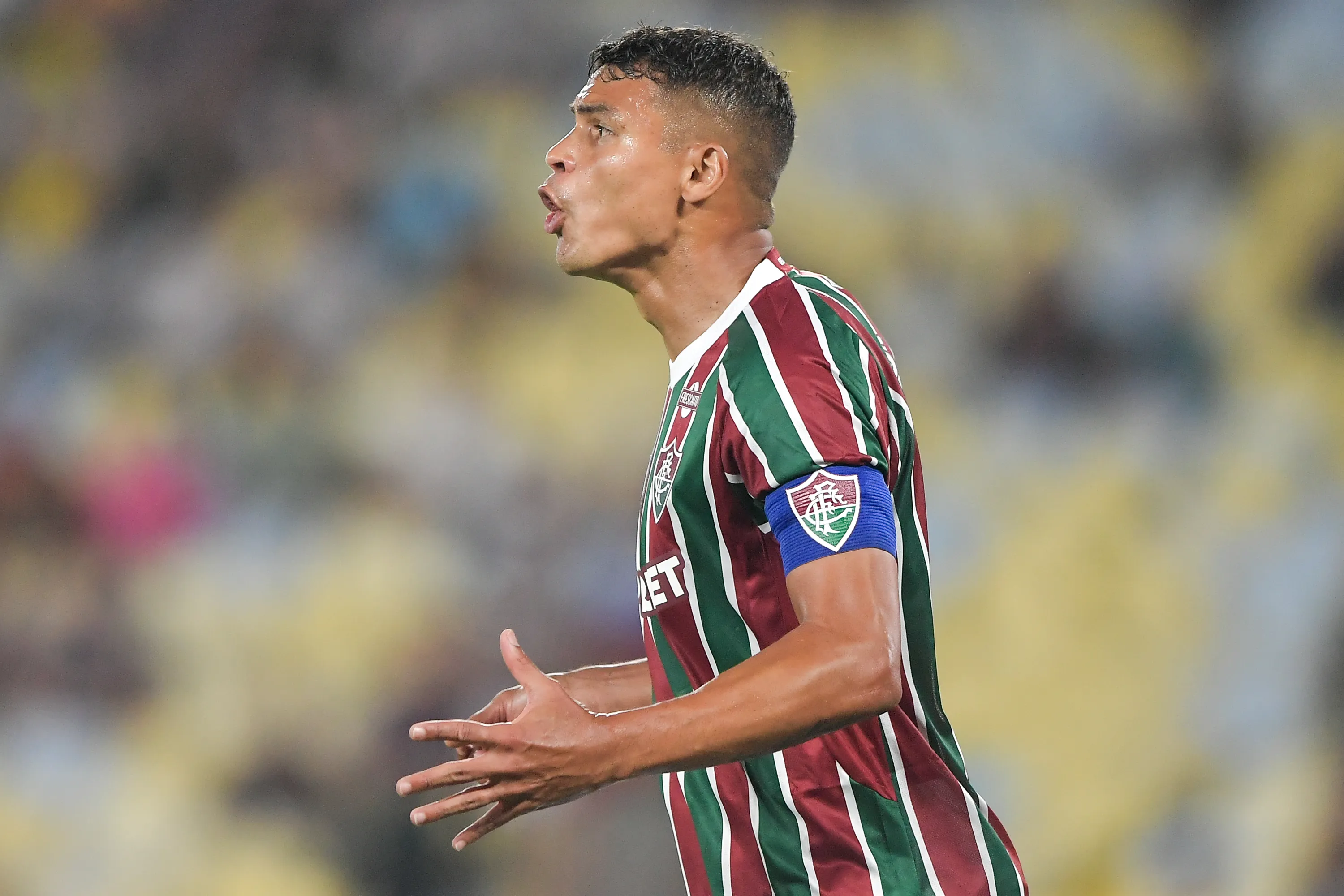 RJ – RIO DE JANEIRO – 29/10/2025 – BRASILEIRO A 2025, FLUMINENSE X CEARA – Thiago Silva jogador do Fluminense durante partida contra o Ceara no estadio Maracana pelo campeonato Brasileiro A 2025. Foto: Thiago Ribeiro/AGIF