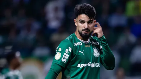 Flaco López jogador do Palmeiras durante partida contra o Jacuipense no estádio Arena Allianz Parque pelo campeonato Copa Do Brasil 2026. Foto: Ettore Chiereguini/AGIF